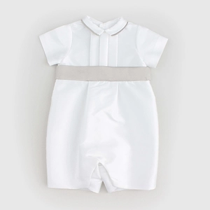 La Stupenderia Short Sleeved Belted-Waist Romper
