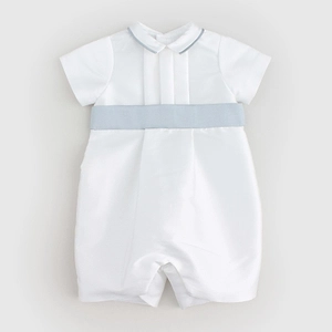 La Stupenderia Short Sleeved Belted-Waist Romper