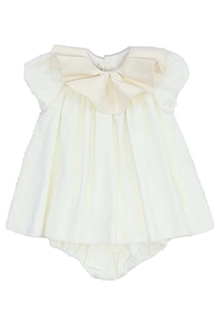 La Stupenderia Scalloped Collar Pleated A-Line Dress