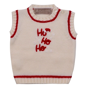 Slogan Embroidered Knitted Vest
