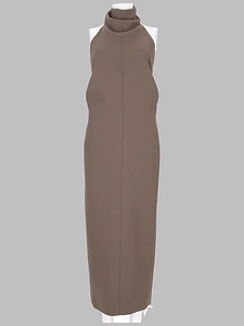 Khaite Open-Back Belted Maxi Dress