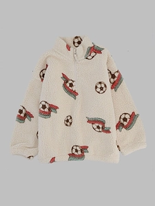 Konges Slojd Jody Teddy Half Zip Sweatshirt