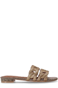 Kurt Geiger London Crystal Chain Flat Sandals
