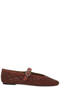 Kurt Geiger London Mayfair Embellished Almond Toe Ballet Flats