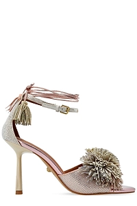 Kurt Geiger London Pom Pom Tie Ankle Sandals