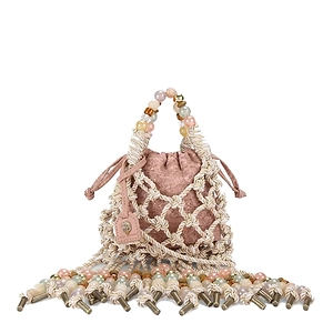 Kurt Geiger Mini Macramé Bucket Bag