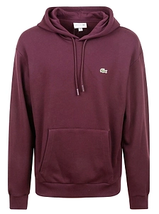 Lacoste Logo Embroidered Drawstring Hoodie