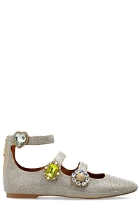 Kurt Geiger Ornate Gladiator Embellished Flat Pumps