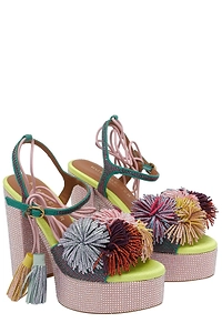 Kurt Geiger Pom Pom Platform Sandals