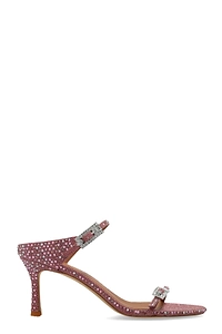 Kurt Geiger Strass Double Buckle Heeled Sandals