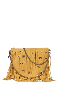 Night Edition Fringe-Detail Chain-Link Shoulder Bag