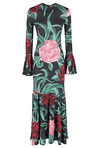 La Doublej Alba Floral Maxi Dress