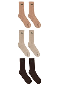 Lacoste Logo Ribbed Socks 3-Pack