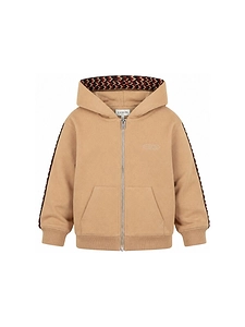 Lanvin Enfant Side Striped Zipped Hoodie