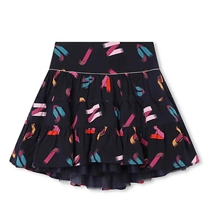 Lanvin Enfant Tiered Patterned Skirt