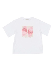 Lanvin Enfant Sneakers Motif Crewneck T-Shirt