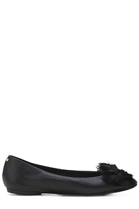 Lanvin Frayed Bow Ballet Flats