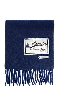 Lanvin Fringed Logo Scarf