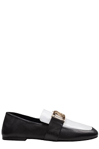 Lanvin Logo-Plaque Square-Toe Loafers