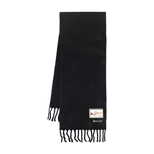 Lanvin Logo Patch Fringed Edge Scarf