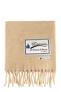 Lanvin Logo Patch Fringed Scarf
