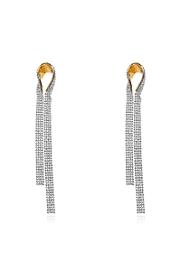 Lanvin Long Embellished Clip-On Earrings