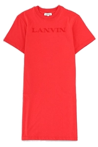 Lanvin Logo Embroidered T-Shirt Dress