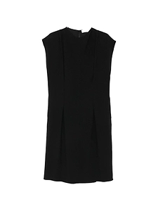 Lanvin Pleated Bow Detail Dress