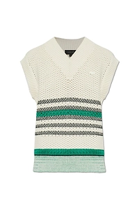 Lacoste Textured Stripe Knitted Vest