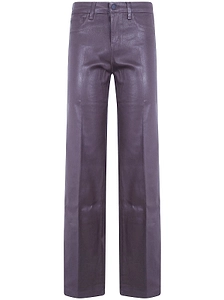 Scottie Coated Wide-Leg Jeans