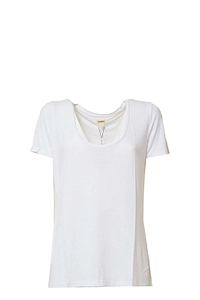 L'agence Short-Sleeved Scoop-Neck T-Shirt