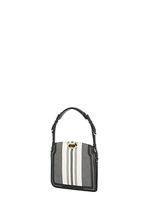 Lanvin Striped Top-Handle Shoulder Bag