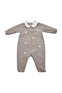 Heart Print Collar Onesies