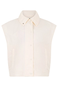 Laminar Cropped Sleeveless Jacket