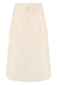 Drawstring Waist Long Skirt