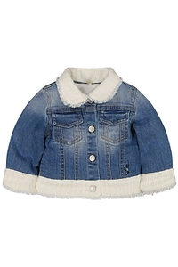 Lapin House Frayed Hem Denim Jacket