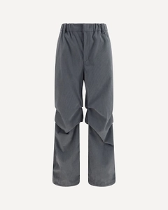 Ruched Wide-Leg Pants