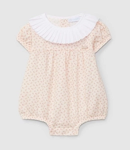 Pleated Collar Romper