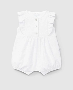 Laranjinha Ruffled Baby Romper
