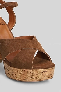 L'arianna Crossover-Strap Block-Heel Platform Sandals