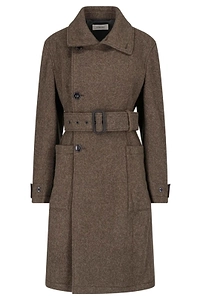 Lemaire Fitted Double-Breasted Wrap Coat