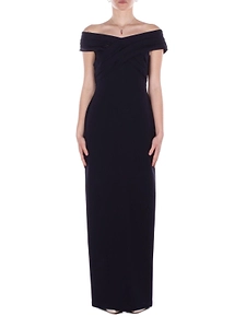 Lauren Ralph Lauren Crepe Off-The-Shoulder Gown