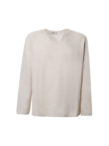 Laneus Rolled-Edge V-Neck Knitted Sweater