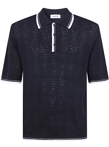 Laneus Short Sleeved Knitted Polo Shirt