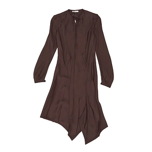 Lemaire Long-Sleeved Creased Bias Dress