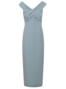 Lauren Ralph Lauren Crepe Off-The-Shoulder Gown