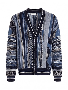 Laneus Striped V-Neck Cardigan