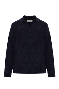 Laneus Textured Knit Polo Shirt