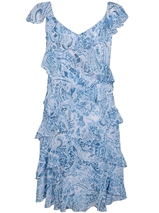 Lauren Ralph Lauren Ruffled Printed Mini Dress