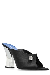 Lanvin Crystal Buckle Heeled Mules
